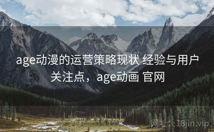 age动漫的运营策略现状 经验与用户关注点，age动画 官网