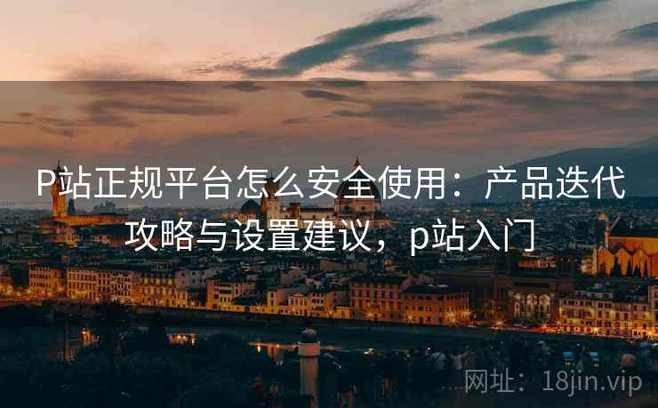 P站正规平台怎么安全使用：产品迭代攻略与设置建议，p站入门