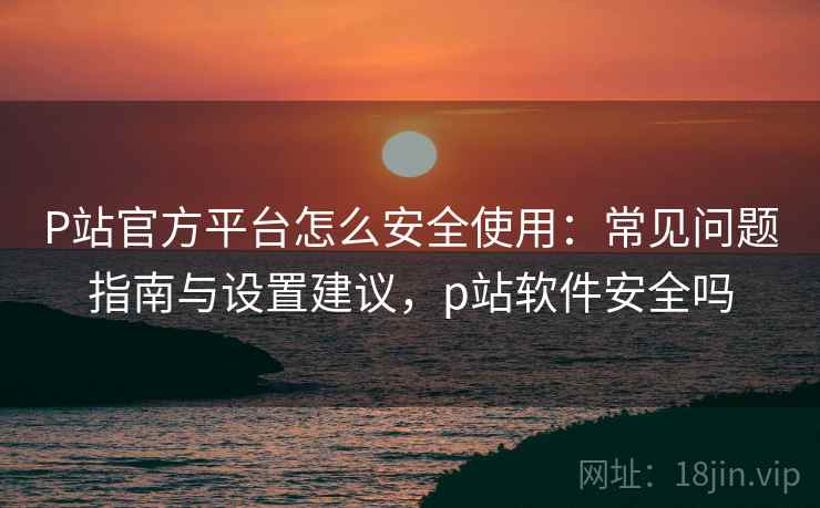P站官方平台怎么安全使用：常见问题指南与设置建议，p站软件安全吗