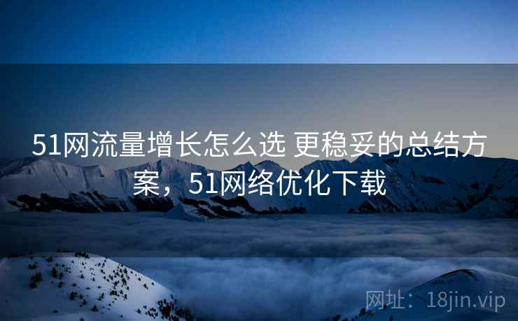 51网流量增长怎么选 更稳妥的总结方案，51网络优化下载